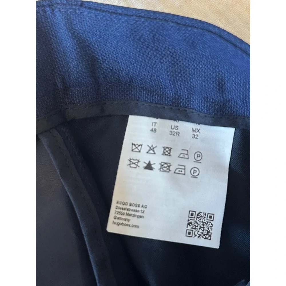 Hugo Boss Wool Suit 36S Jacket 32R Pants Navy Blue 2-Piece Blazer Coat 2 Button